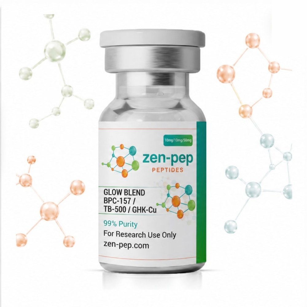 GLOW Blend: BPC-157 (10mg) / TB-500 (10mg) / GHKcu (50mg)